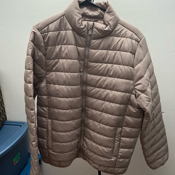 Beige Puffer Coat - Picture 3 of 5